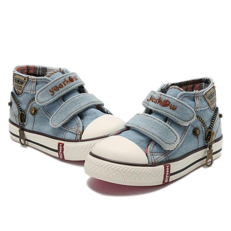 Kid's Zip-Through Canvas Shoes - Stylus Kids