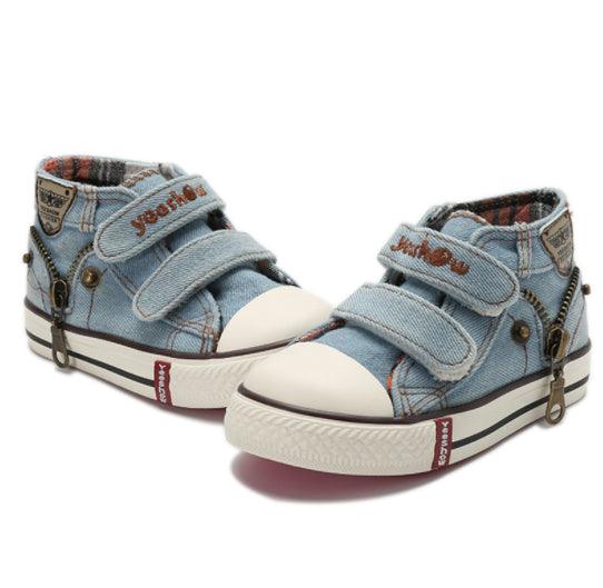 Kid's Zip-Through Canvas Shoes - Stylus Kids