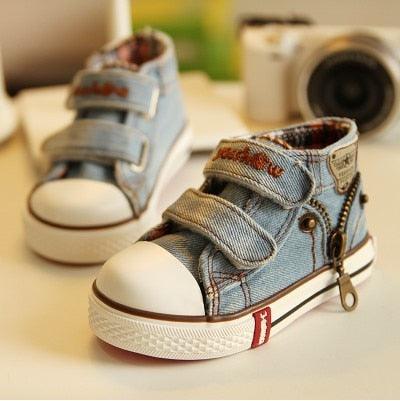 Kid's Zip-Through Canvas Shoes - Stylus Kids