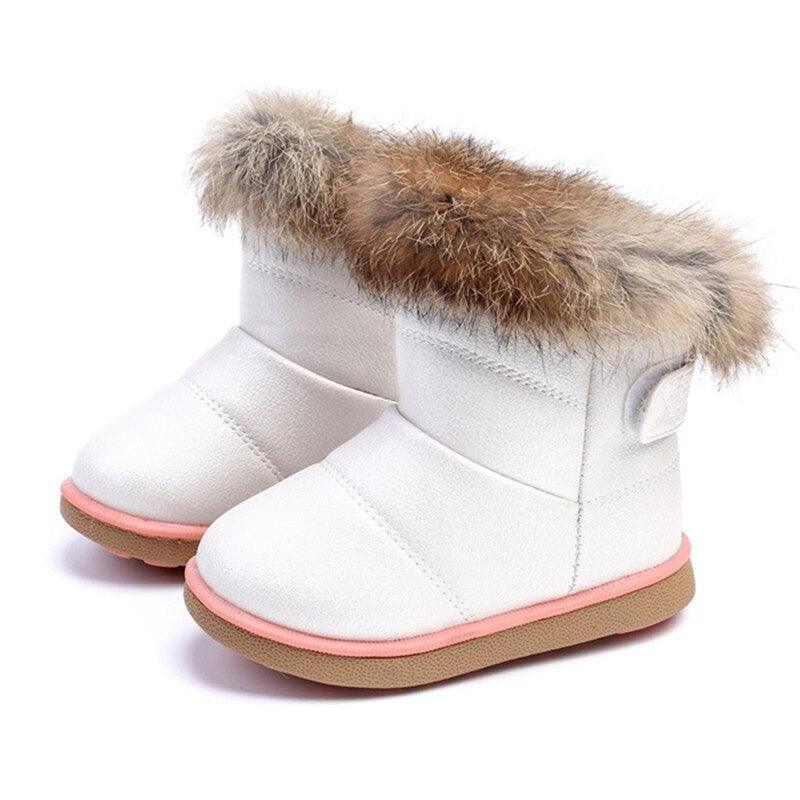 Kid's Rabbit Fur Winter Boots - Stylus Kids