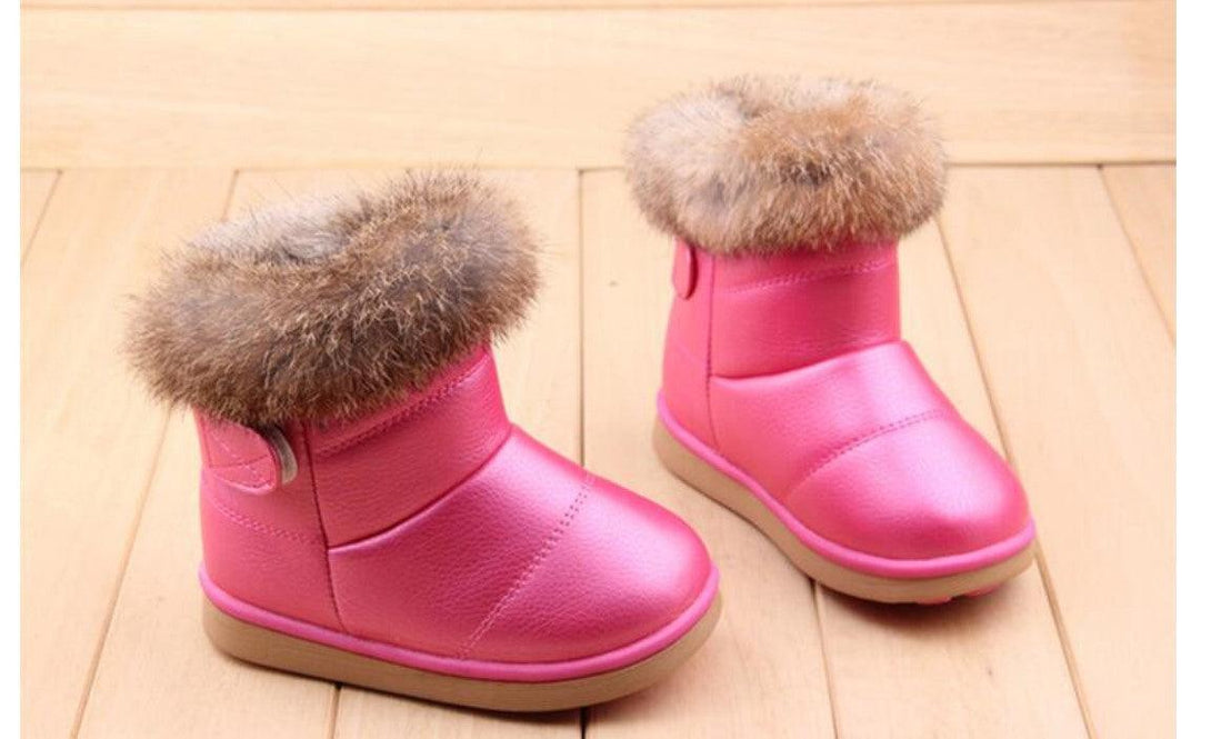 Kid's Rabbit Fur Winter Boots - Stylus Kids