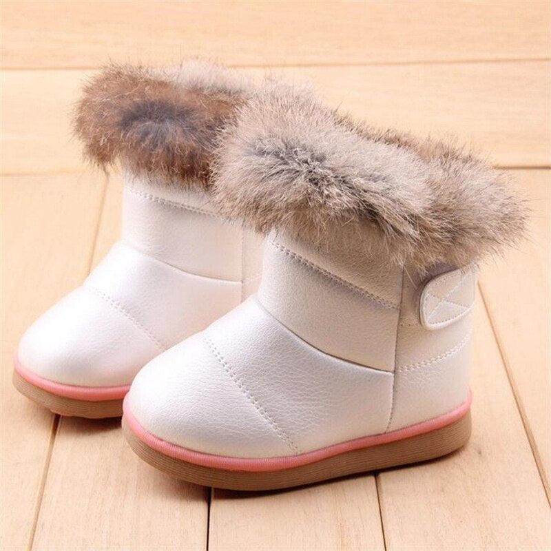 Kid's Rabbit Fur Winter Boots - Stylus Kids