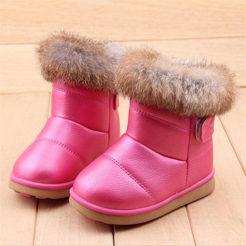 Kid's Rabbit Fur Winter Boots - Stylus Kids