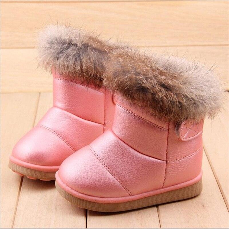 Kid's Rabbit Fur Winter Boots - Stylus Kids