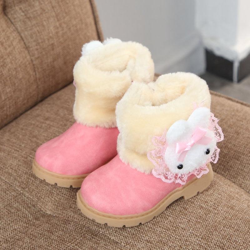 Girl's Kawaii Plush Winter Boots - Stylus Kids