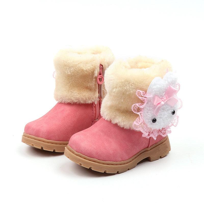 Girl's Kawaii Plush Winter Boots - Stylus Kids