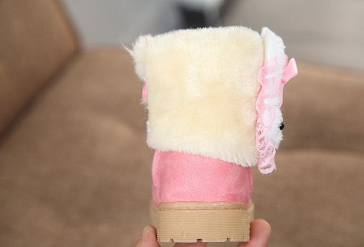 Girl's Kawaii Plush Winter Boots - Stylus Kids