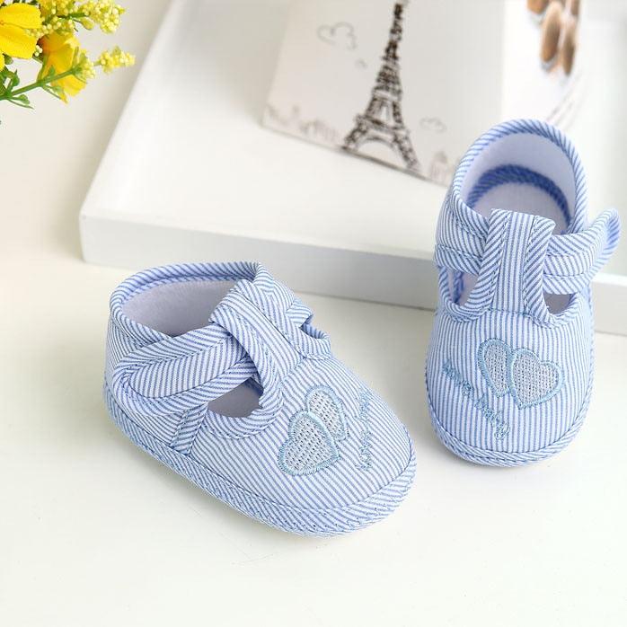 Baby Girl's Hearts Embroidered Summer Shoes - Stylus Kids