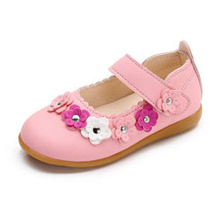 Girl's Flowers Soft Leather Sandals - Stylus Kids