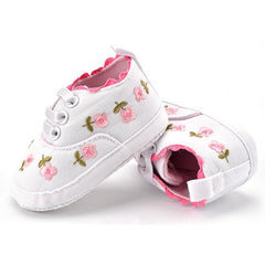 Girls' Cute Floral Cotton Sneakers - Stylus Kids