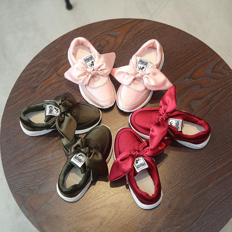 Girl's Shoes With Bow - Stylus Kids