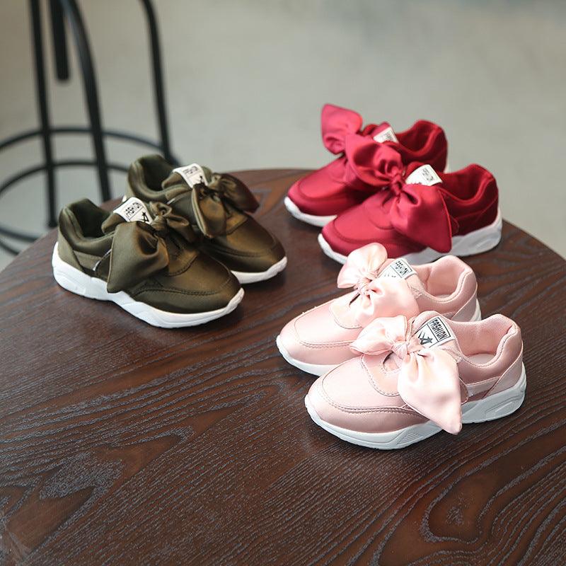 Girl's Shoes With Bow - Stylus Kids