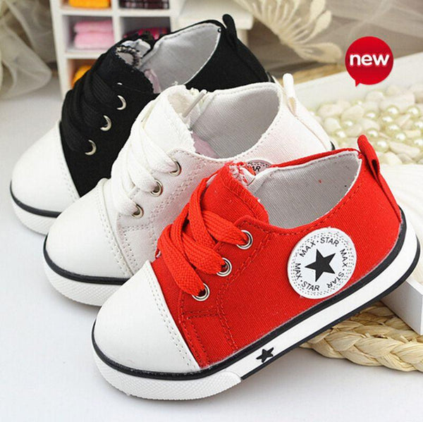 Casual Baby's Lace Up Star Sneakers - Stylus Kids