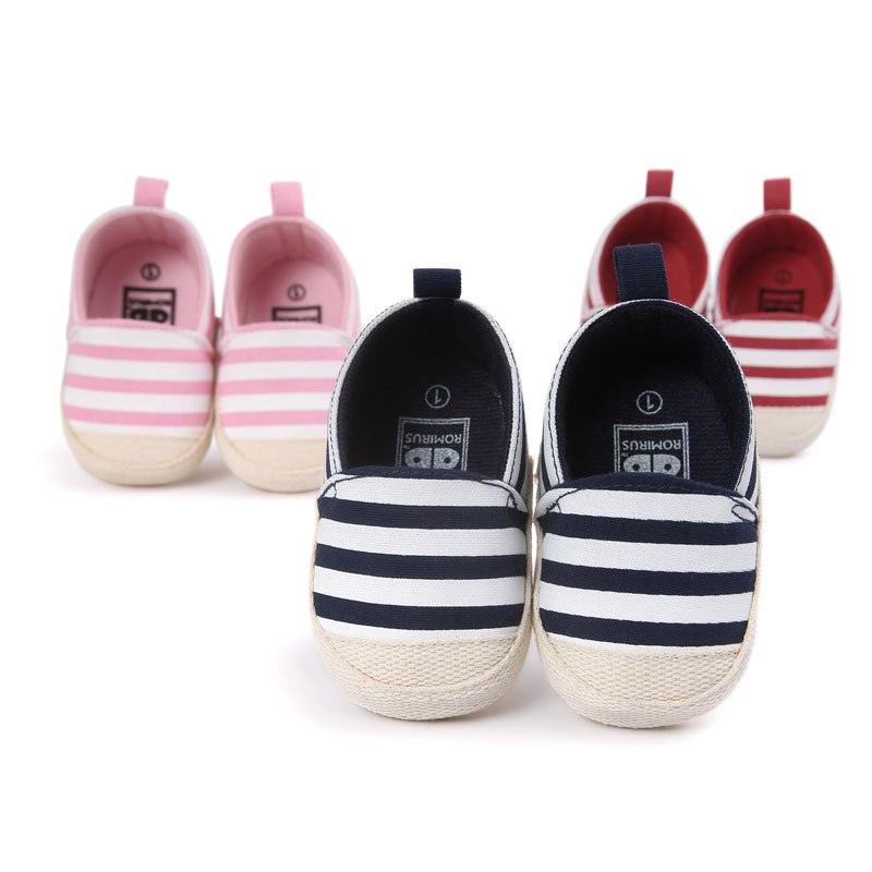 Soft Baby's Striped Cotton Moccasins - Stylus Kids