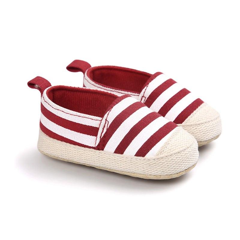 Soft Baby's Striped Cotton Moccasins - Stylus Kids