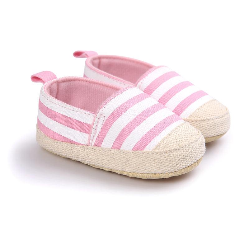 Soft Baby's Striped Cotton Moccasins - Stylus Kids