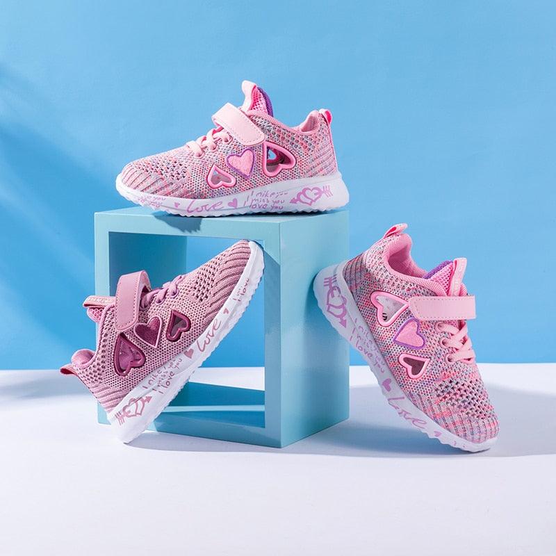 Girls Pink Waterproof Sneakers - Stylus Kids