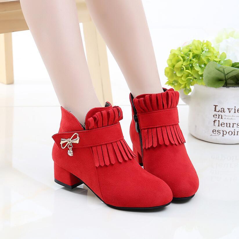 Girls Winter Leather Boots - Stylus Kids