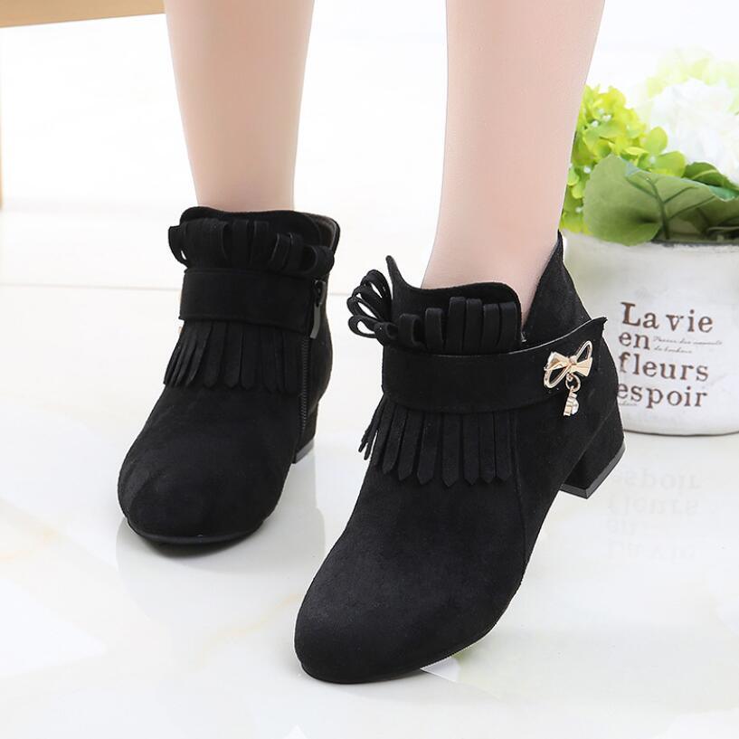 Girls Winter Leather Boots - Stylus Kids