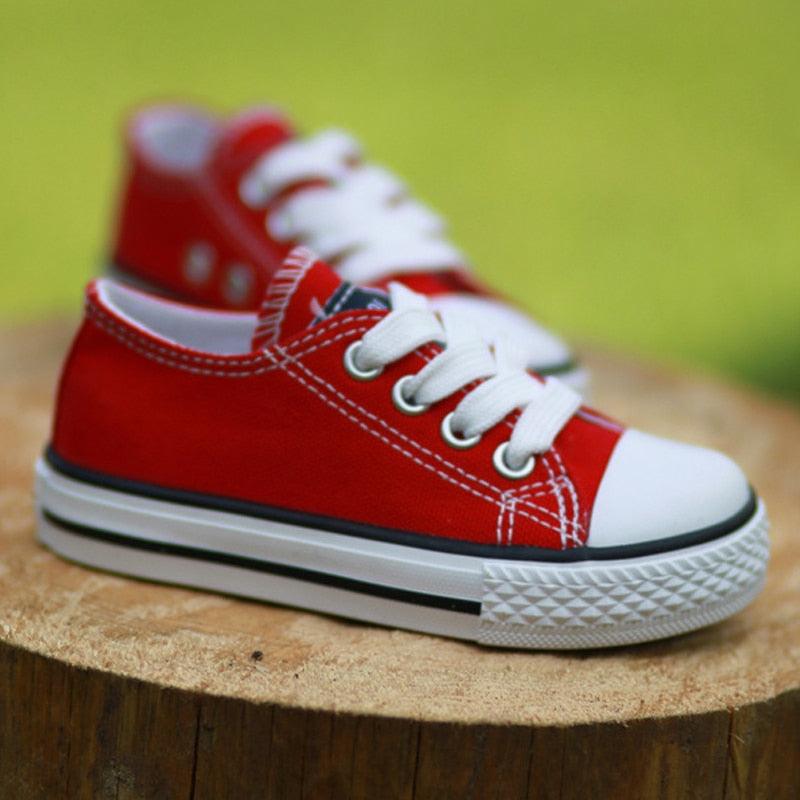 Boy's Plain Canvas Sneakers - Stylus Kids