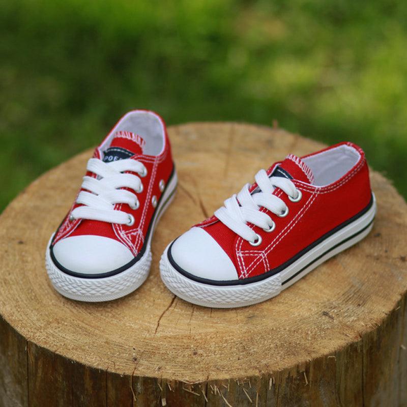 Boy's Plain Canvas Sneakers - Stylus Kids