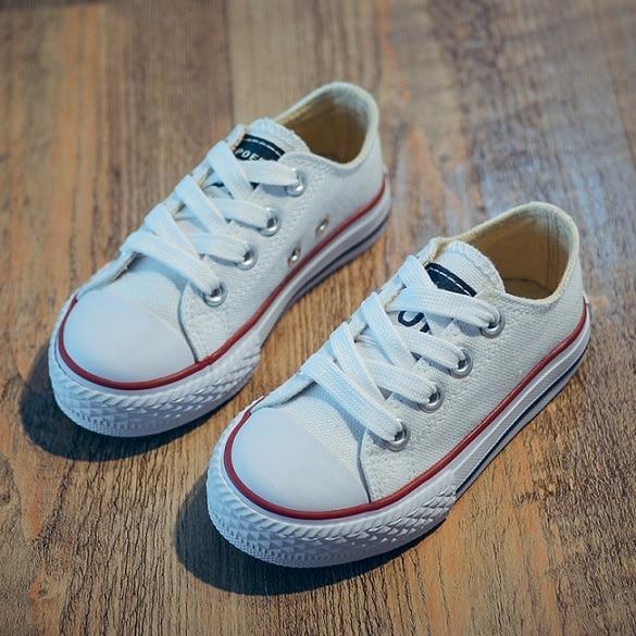 Boy's Plain Canvas Sneakers - Stylus Kids