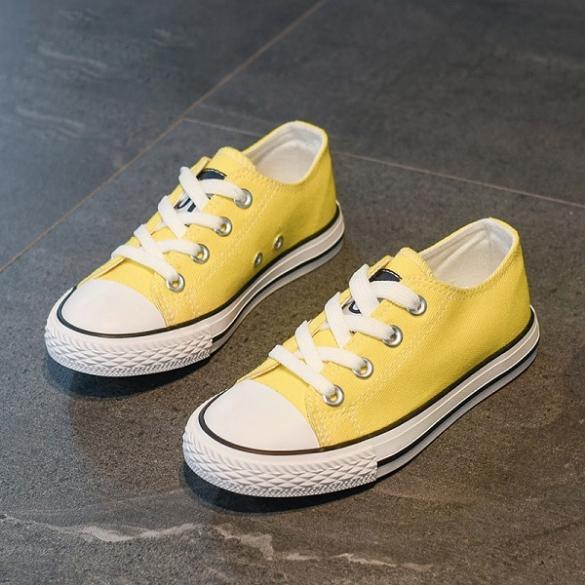 Boy's Plain Canvas Sneakers - Stylus Kids