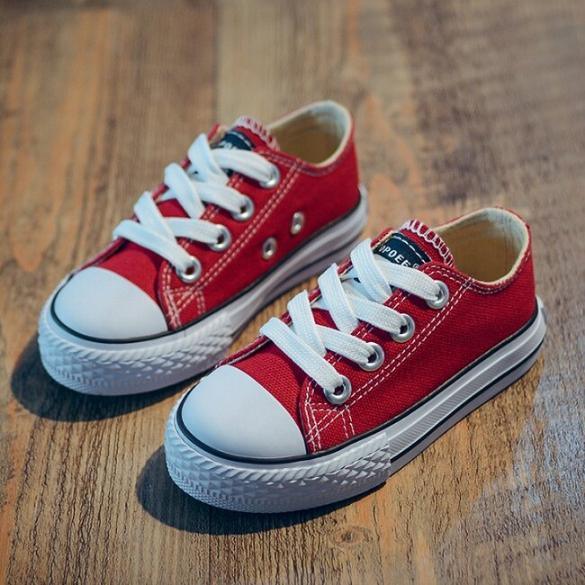 Boy's Plain Canvas Sneakers - Stylus Kids