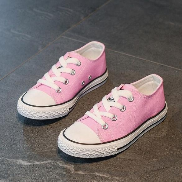 Boy's Plain Canvas Sneakers - Stylus Kids