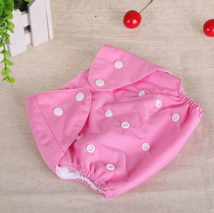 Baby's Solid Color Button Up Diaper - Stylus Kids