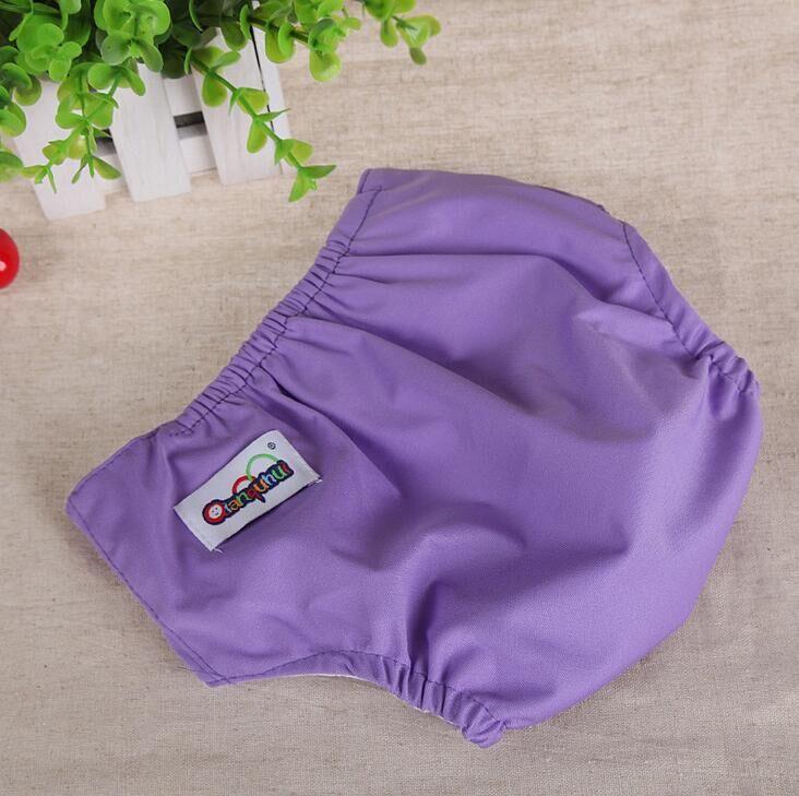 Baby's Solid Color Button Up Diaper - Stylus Kids