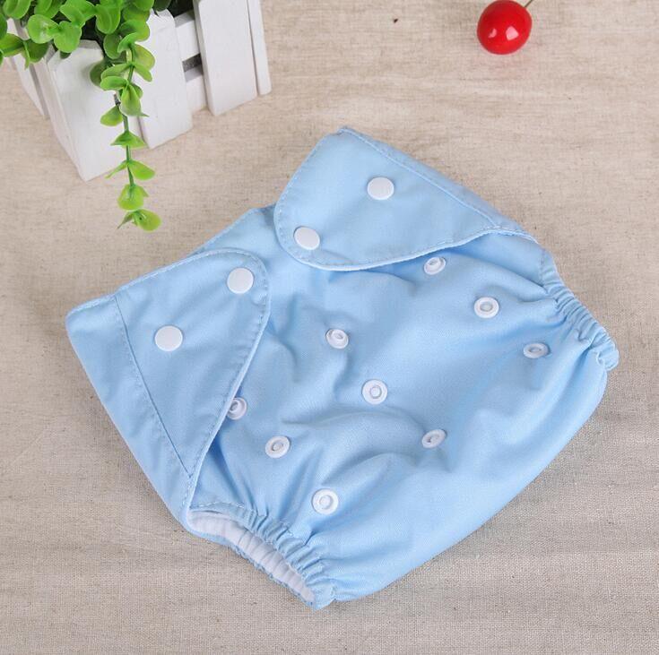 Baby's Solid Color Button Up Diaper - Stylus Kids
