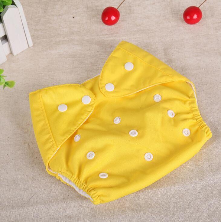 Baby's Solid Color Button Up Diaper - Stylus Kids