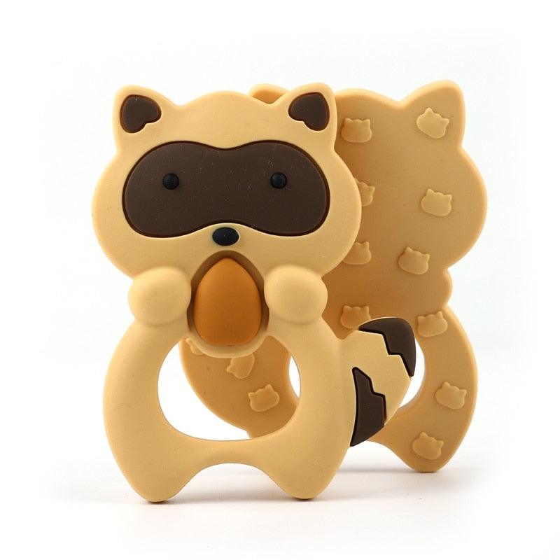 Colorful Donut and Raccoon Shaped Teether Toy - Stylus Kids