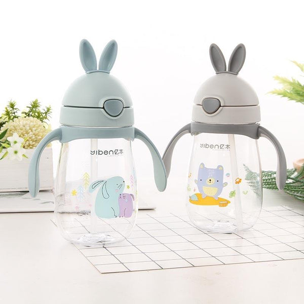 Cute Rabbit Shaped Baby's BPA Free Feeding Bottle with Straw - Stylus Kids