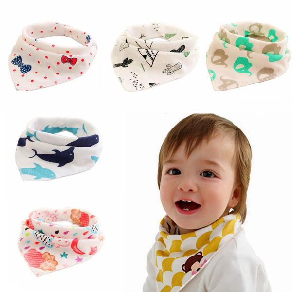 Babies Waterproof Triangle Cotton Bandana - Stylus Kids