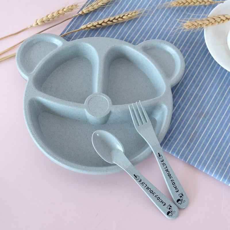 Cartoon Bear Shaped Dinnerware 3 pcs/Set - Stylus Kids