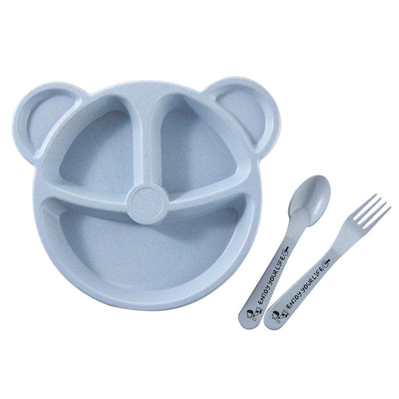 Cartoon Bear Shaped Dinnerware 3 pcs/Set - Stylus Kids