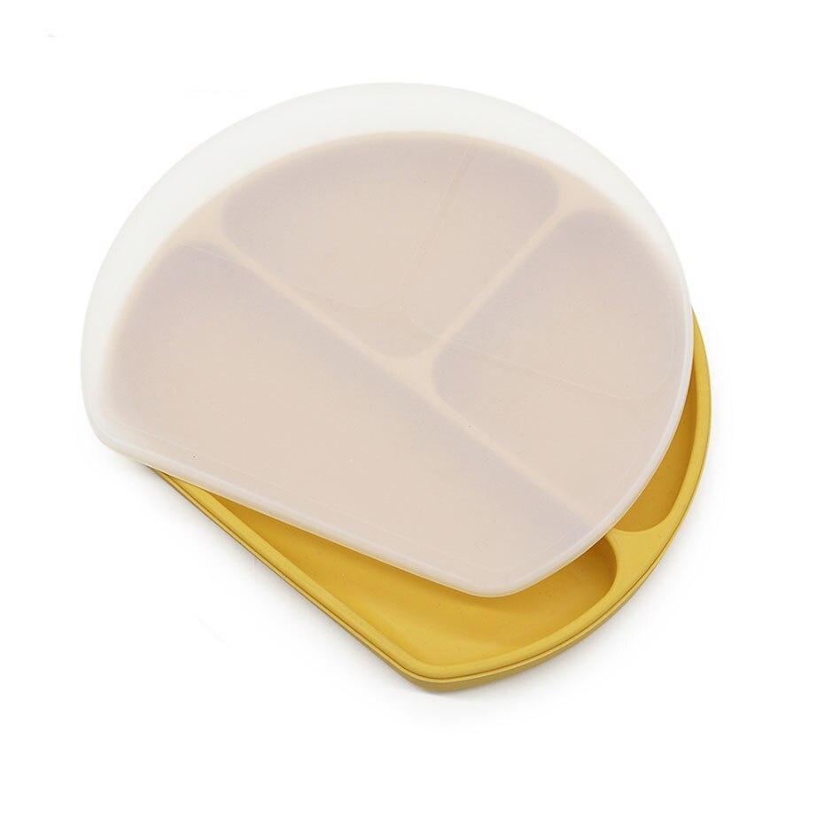 Silicone and Wood Baby Feeding Plate Set - Stylus Kids