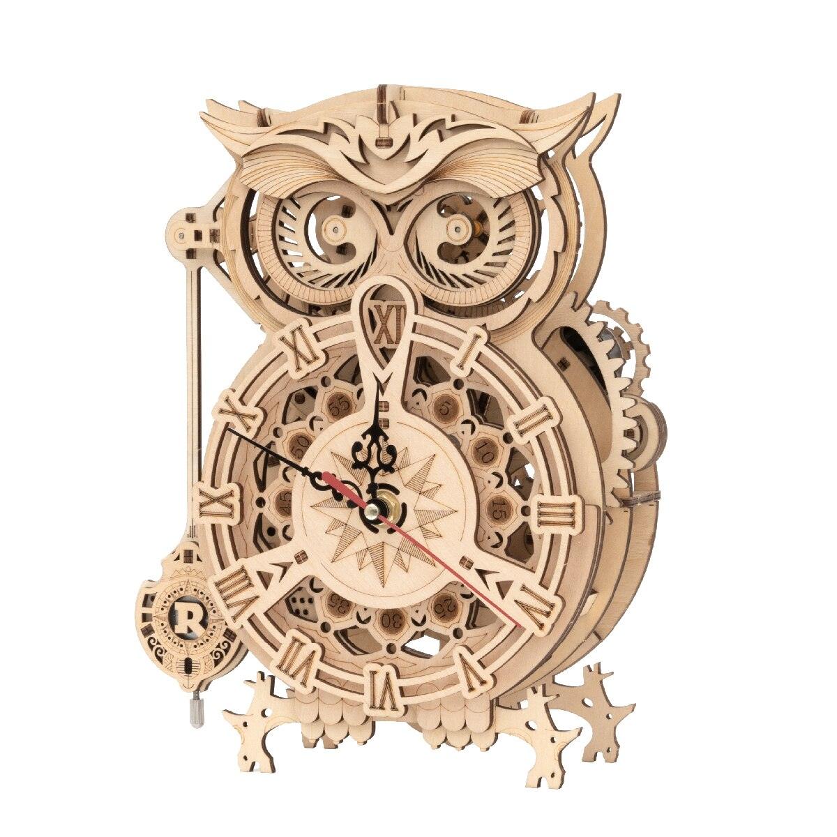 DIY 3D Owl Clock Wooden Puzzle - Stylus Kids
