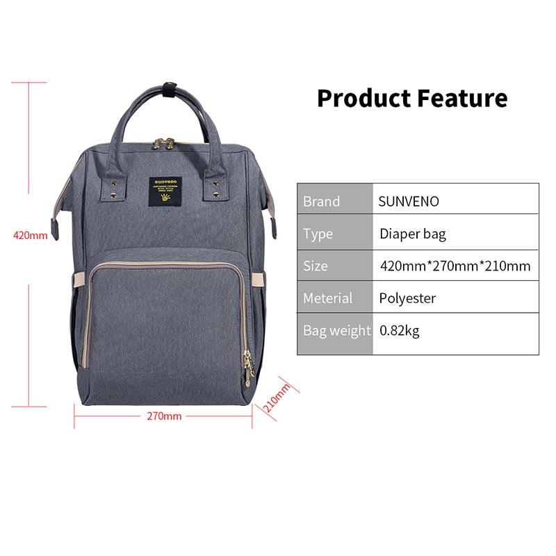 Plain Polyester Diaper Backpack - Stylus Kids