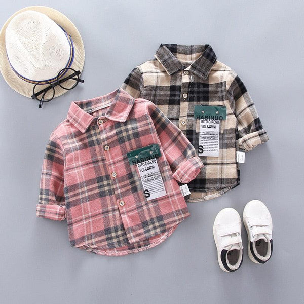 Baby Boy's Plaid Cotton Long Sleeve Shirt - Stylus Kids