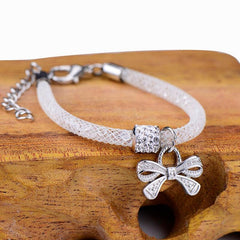Lovely Bow Pendant Crystal Bracelet for Girls - Stylus Kids