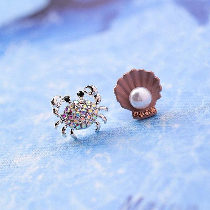 Ocean Crab / Shell Stud Earrings for Girls - Stylus Kids