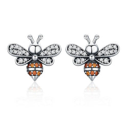 Silver Bee Earrings For Girls - Stylus Kids