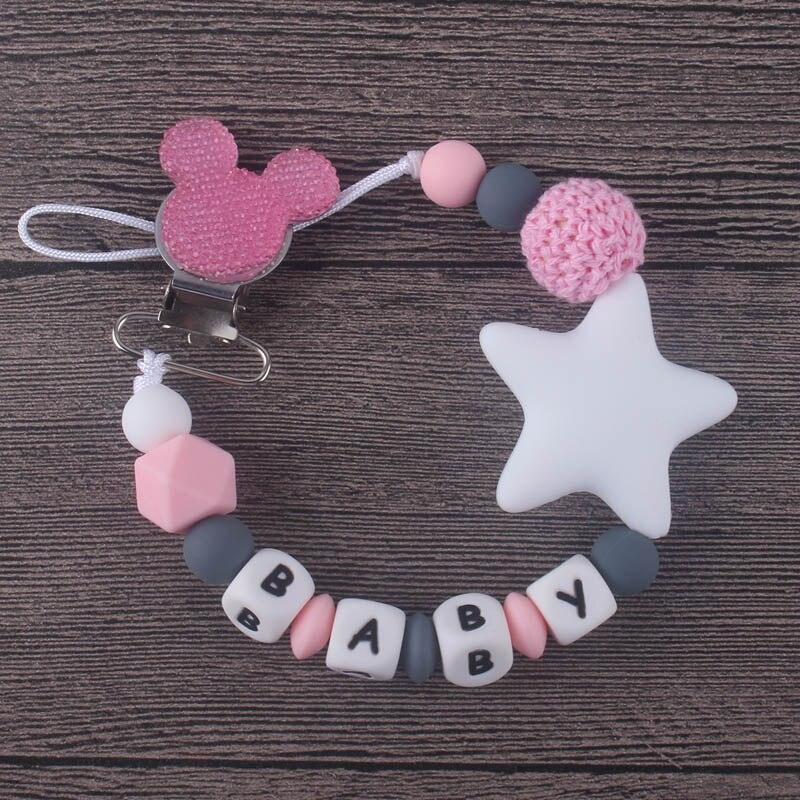 Personalised Name Baby Pacifier Clip - Stylus Kids