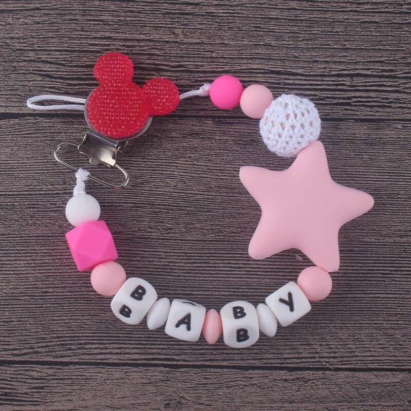 Personalised Name Baby Pacifier Clip - Stylus Kids