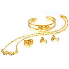 Gold Heart Patterned Jewelry Set - Stylus Kids