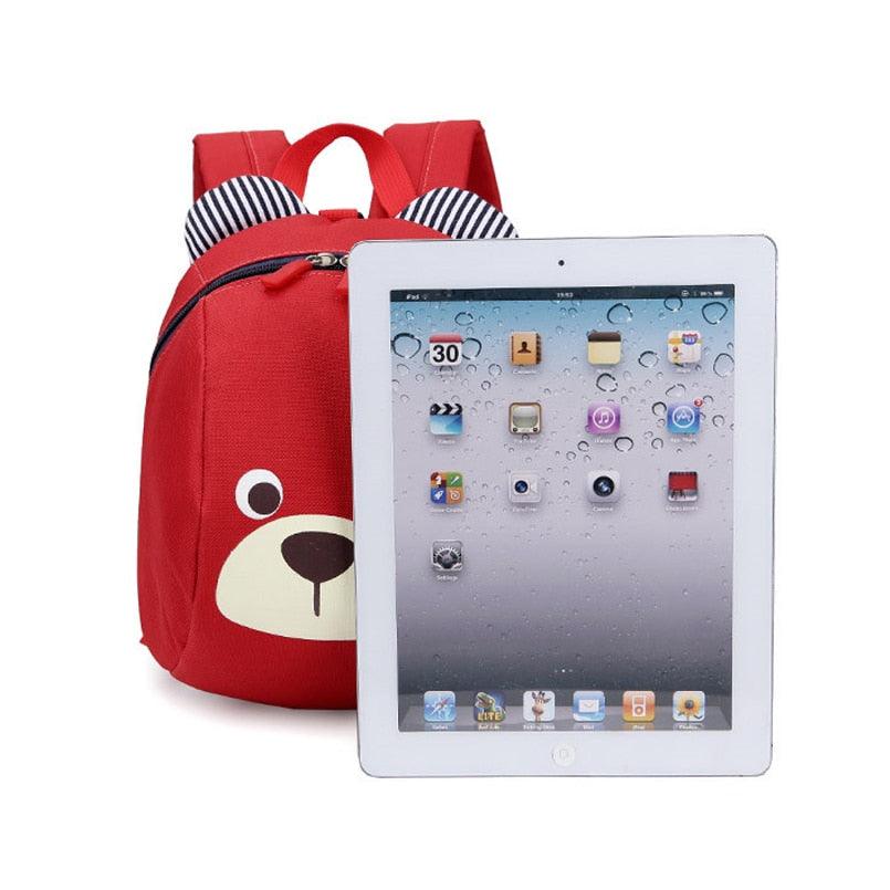 Kid's Bear Patterned Oxford School Bag - Stylus Kids