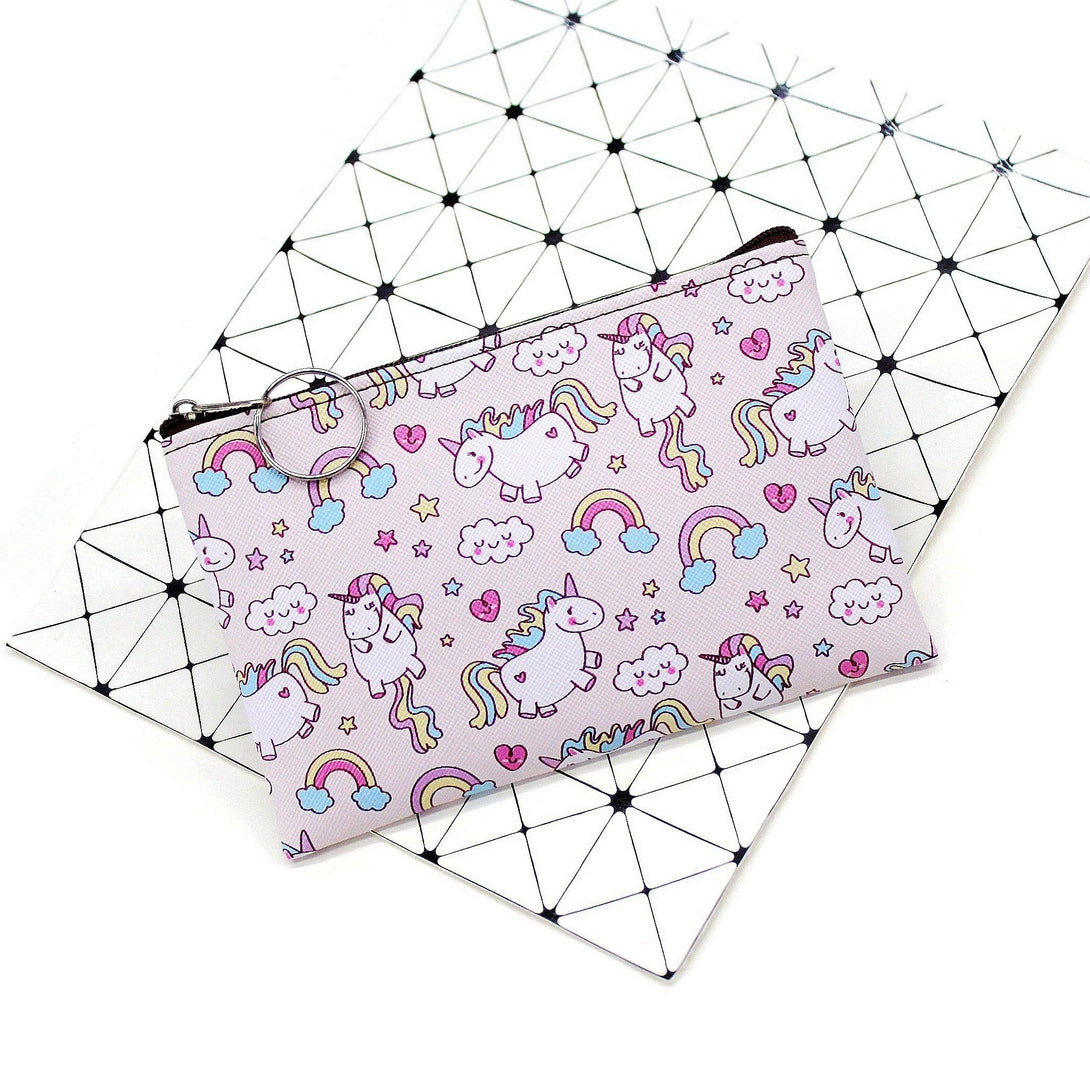 Cartoon Unicorn Themed Coin Purse - Stylus Kids